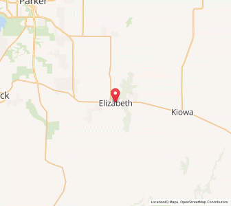 Map of Elizabeth, Colorado