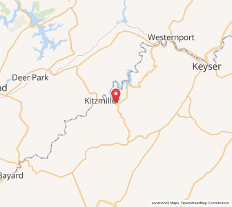 Map of Elk Garden, West Virginia