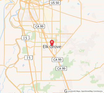 Map of Elk Grove, California