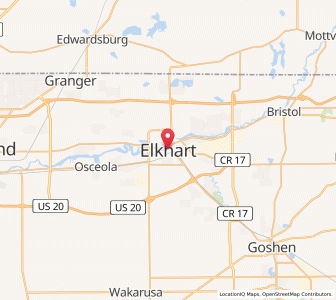 Map of Elkhart, Indiana