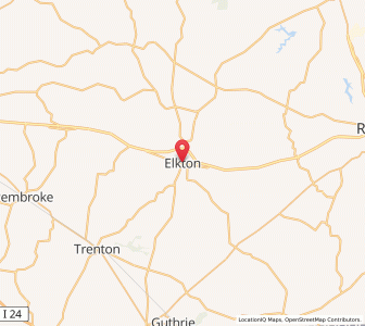 Map of Elkton, Kentucky