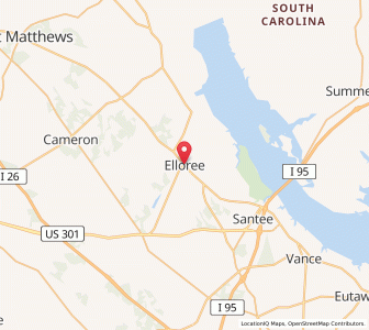 Map of Elloree, South Carolina