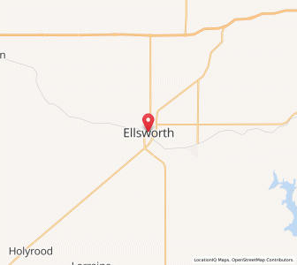 Map of Ellsworth, Kansas