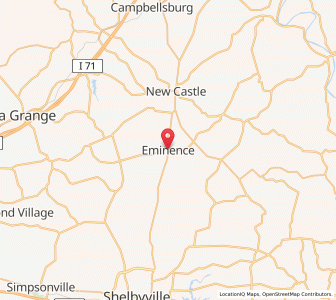Map of Eminence, Kentucky