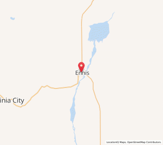 Map of Ennis, Montana