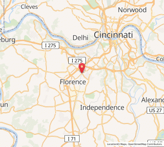 Map of Erlanger, Kentucky
