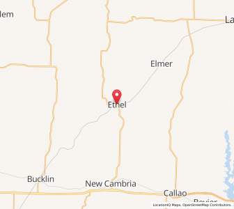 Map of Ethel, Missouri