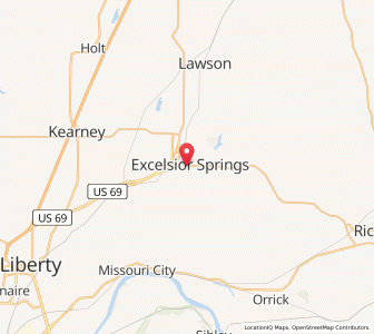 Map of Excelsior Springs, Missouri