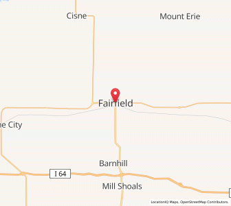 Map of Fairfield, Illinois