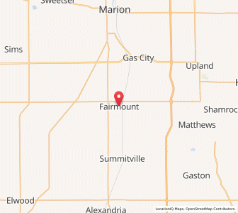Map of Fairmount, Indiana