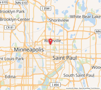 Map of Falcon Heights, Minnesota