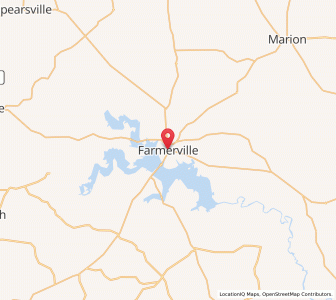 Map of Farmerville, Louisiana