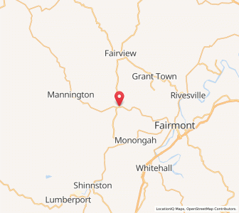 Map of Farmington, West Virginia