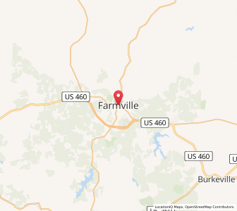 Map of Farmville, Virginia