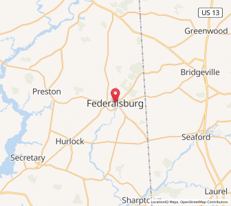 Map of Federalsburg, Maryland