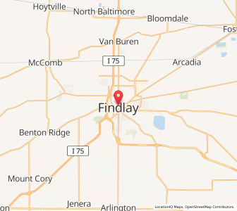 Map of Findlay, Ohio