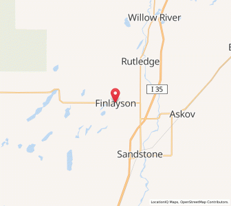 Map of Finlayson, Minnesota
