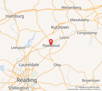 Map of Fleetwood, Pennsylvania