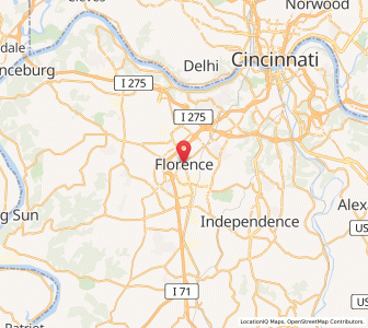 Map of Florence, Kentucky