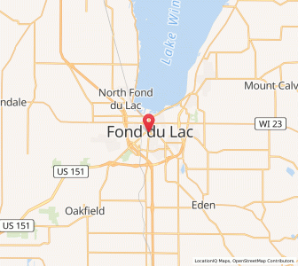 Map of Fond du Lac, Wisconsin