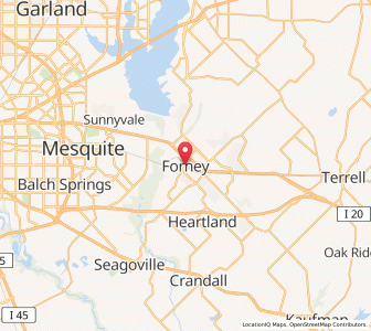Map of Forney, Texas