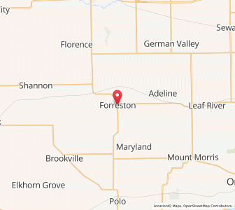 Map of Forreston, Illinois
