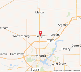 Map of Forsyth, Illinois