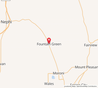 Map of Fountain Green, Utah
