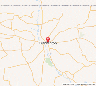 Map of Franklinton, Louisiana