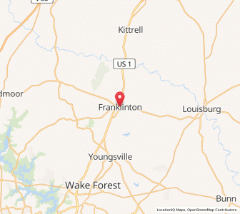Map of Franklinton, North Carolina
