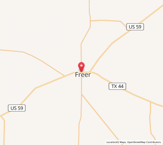 Map of Freer, Texas