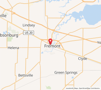 Map of Fremont, Ohio