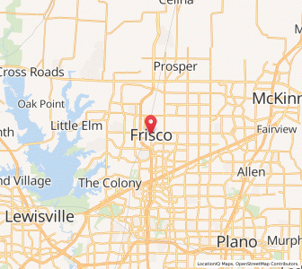 Map of Frisco, Texas
