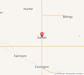 Map of Garber, Oklahoma