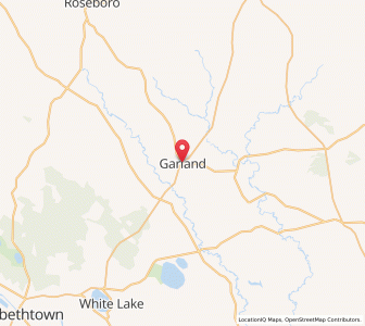 Map of Garland, North Carolina