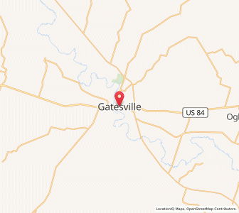 Map of Gatesville, Texas