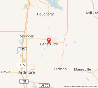 Map of Gene Autry, Oklahoma