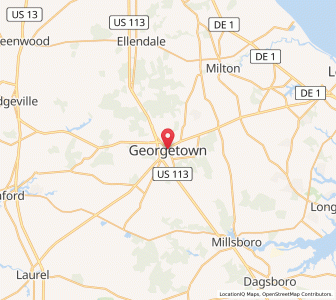 Map of Georgetown, Delaware