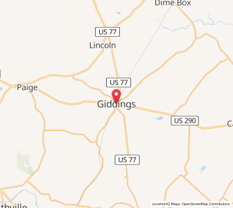 Map of Giddings, Texas