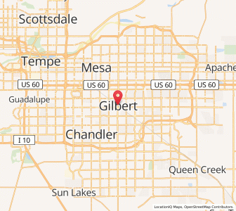 Map of Gilbert, Arizona