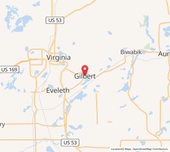 Map of Gilbert, Minnesota