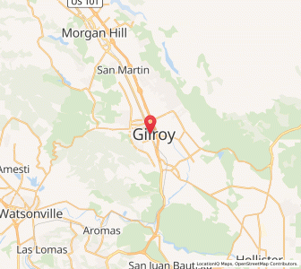 Map of Gilroy, California