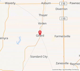 Map of Girard, Illinois