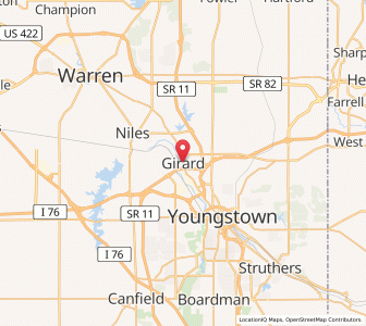 Map of Girard, Ohio