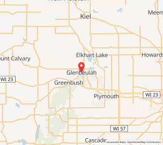 Map of Glenbeulah, Wisconsin