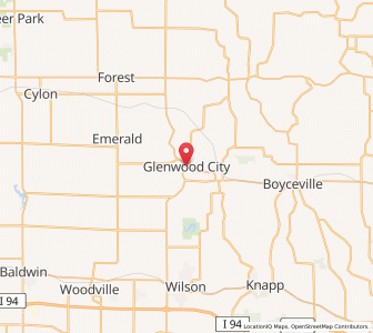 Map of Glenwood City, Wisconsin
