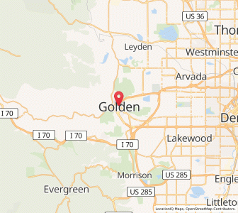 Map of Golden, Colorado
