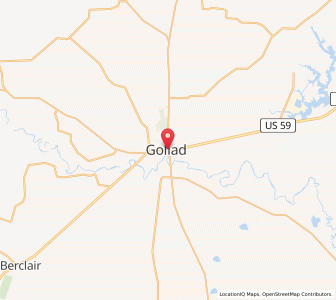 Map of Goliad, Texas