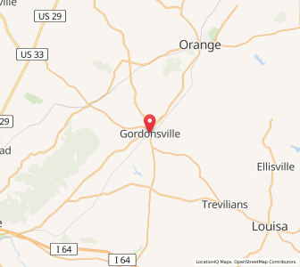 Map of Gordonsville, Virginia