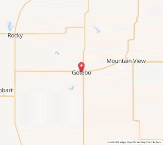 Map of Gotebo, Oklahoma